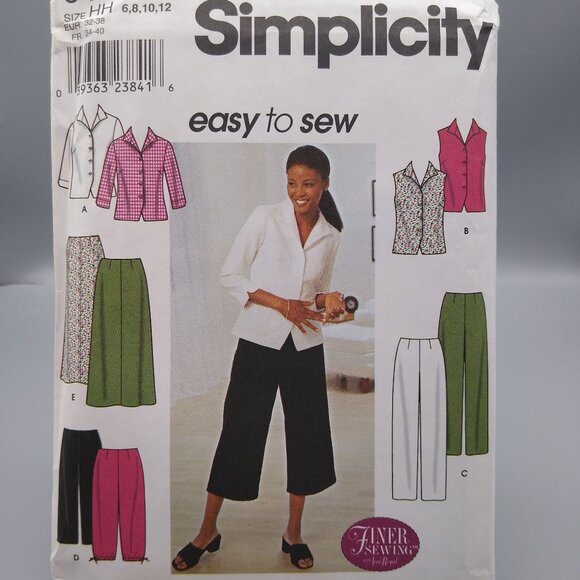 Vintage Sewing PATTERN Simplicity 9158, Easy to Sew 2000 Misses Shirt Pants - Picture 1 of 2